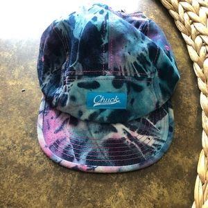Chuck vintage camper hat. Tye dye/ washed look
